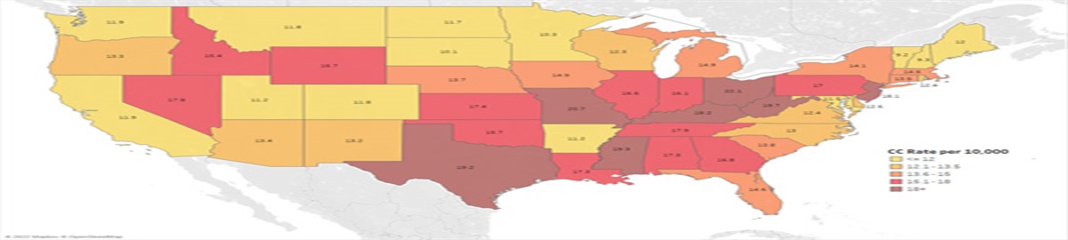 Assessing Geographic Variation in Rates of Cervical Cancer and Recurrent or Metastatic Cervical Cancer Among Medicaid Enrollees