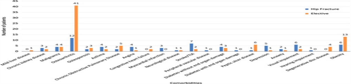 A prospective study on total hip arthroplasty outcome in hip fracture compared with matched elective cohort