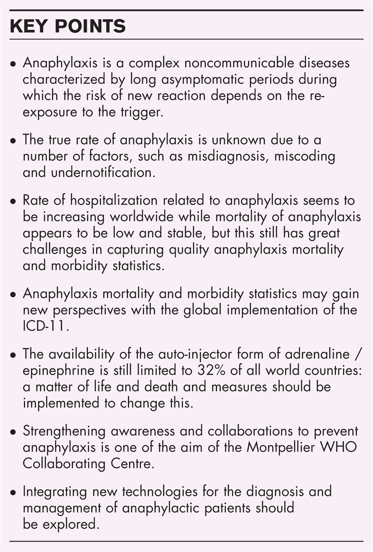 Epidemiology of anaphylaxis: is the trend still going up?