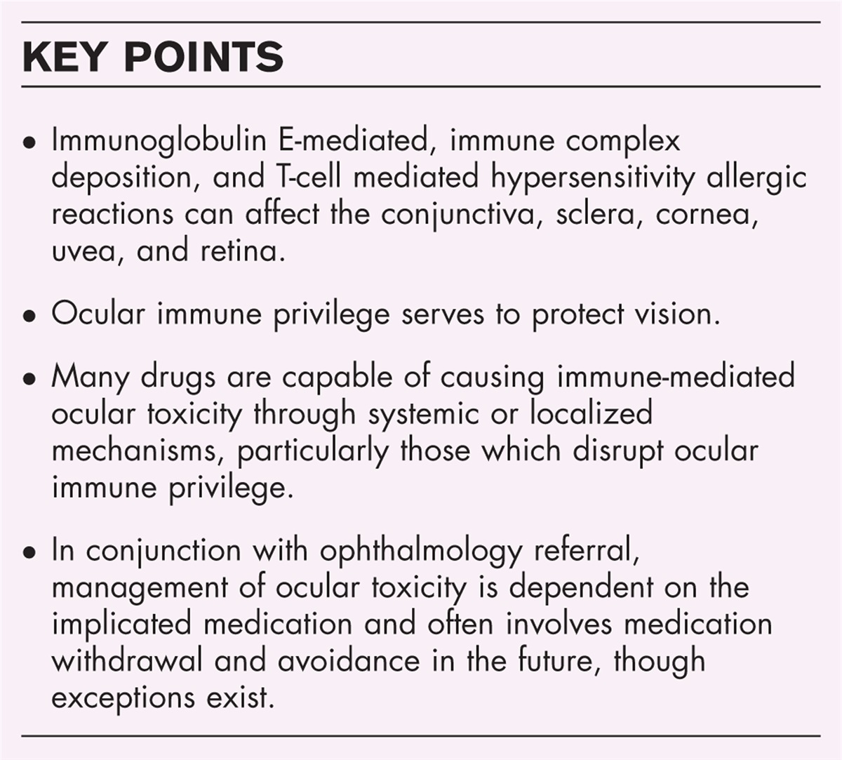 Ocular involvement in allergic drug reactions