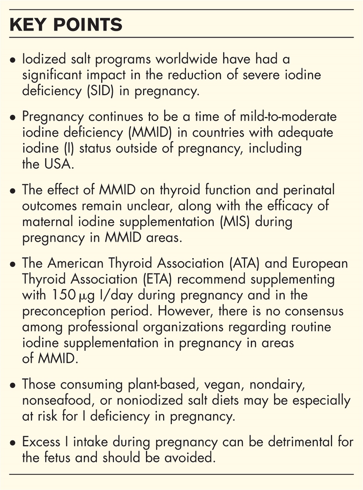 An update: maternal iodine supplementation, thyroid function tests, and child neurodevelopmental outcomes