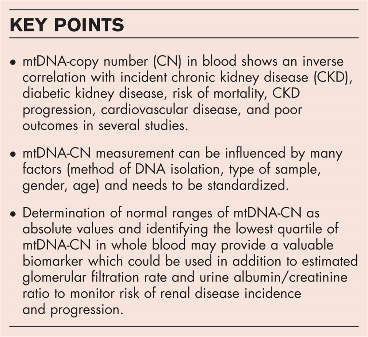 Mitochondrial DNA – novel mechanisms of kidney damage and potential biomarker