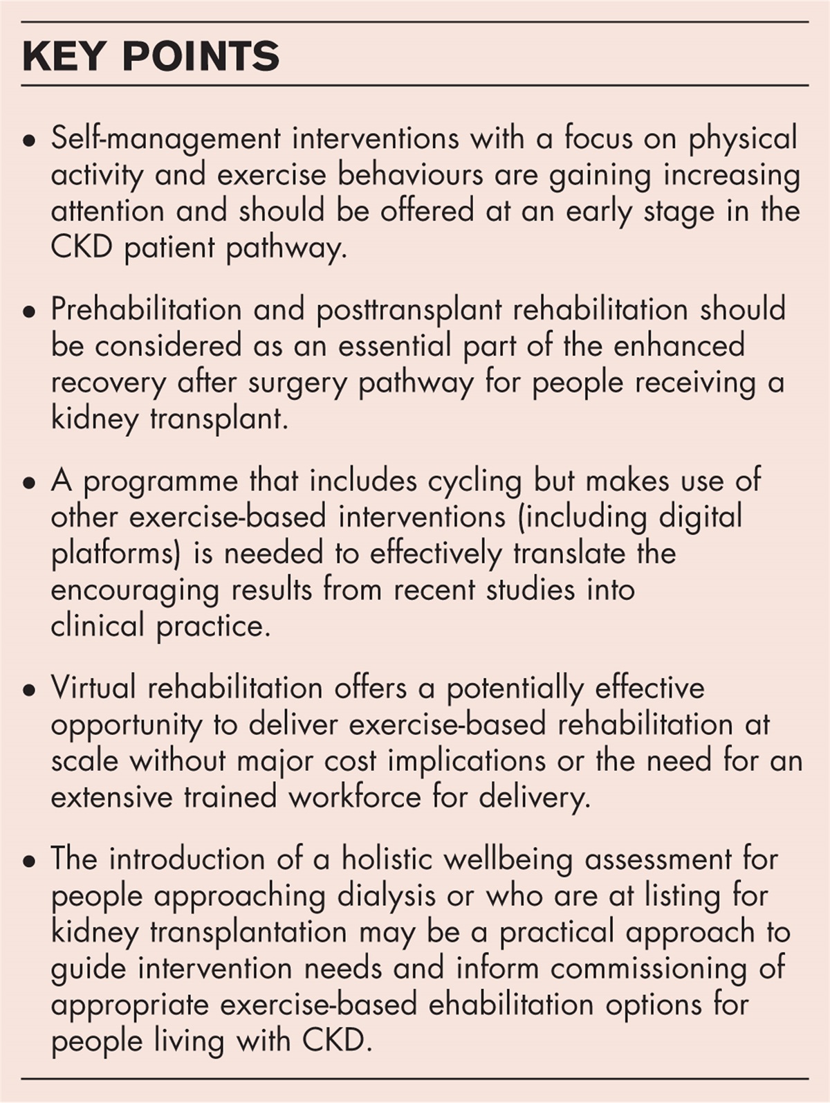 Exercise as a therapeutic intervention in chronic kidney disease: are we nearly there yet?