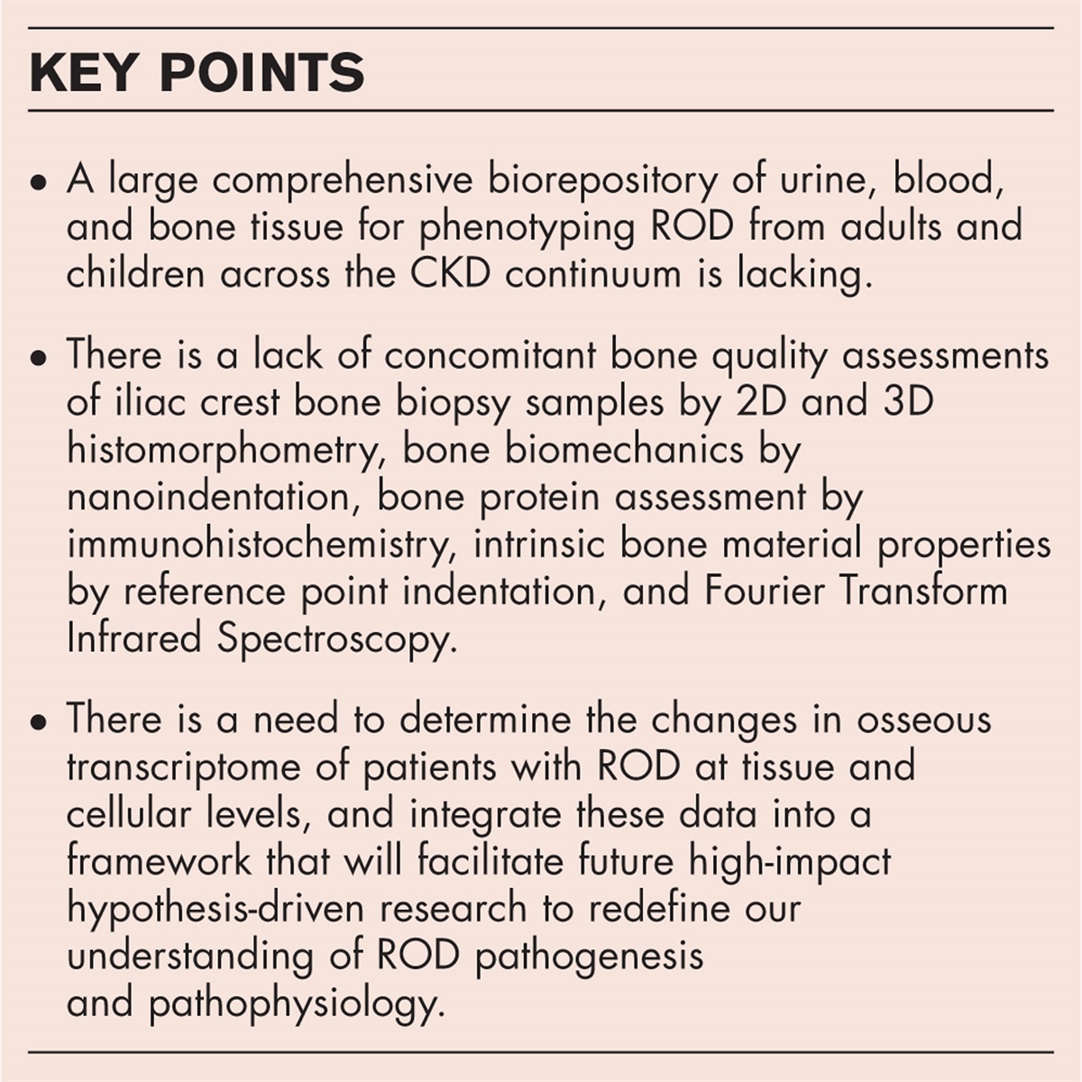 Renal osteodystrophy: something old, something new, something needed