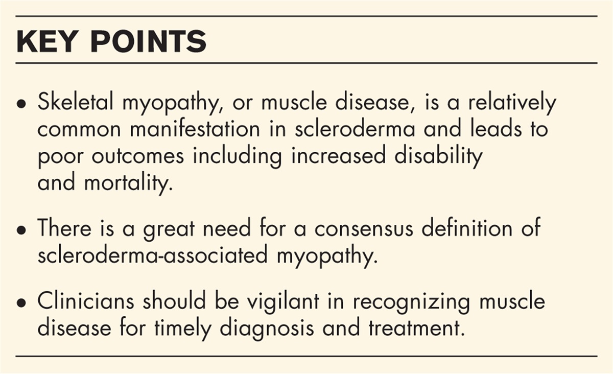 Myopathy in systemic sclerosis