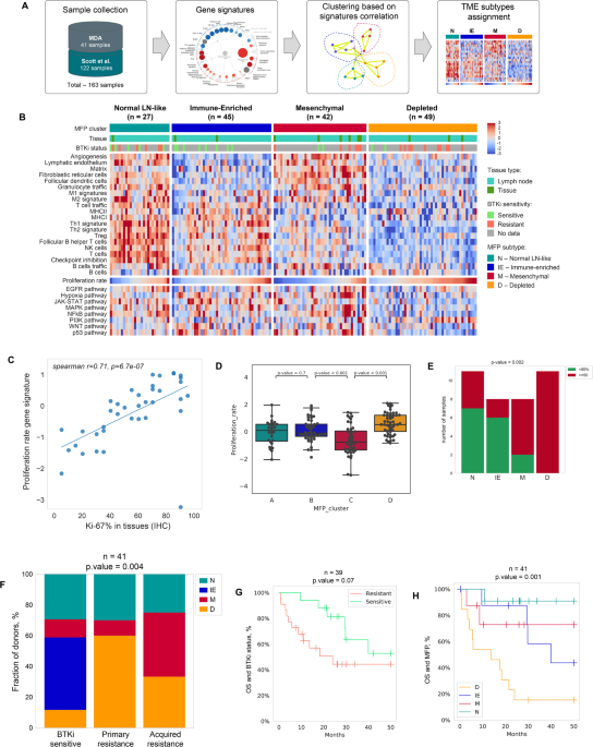 Immune-depleted tumor microenvironment is associated with poor outcomes and BTK inhibitor resistance in mantle cell lymphoma