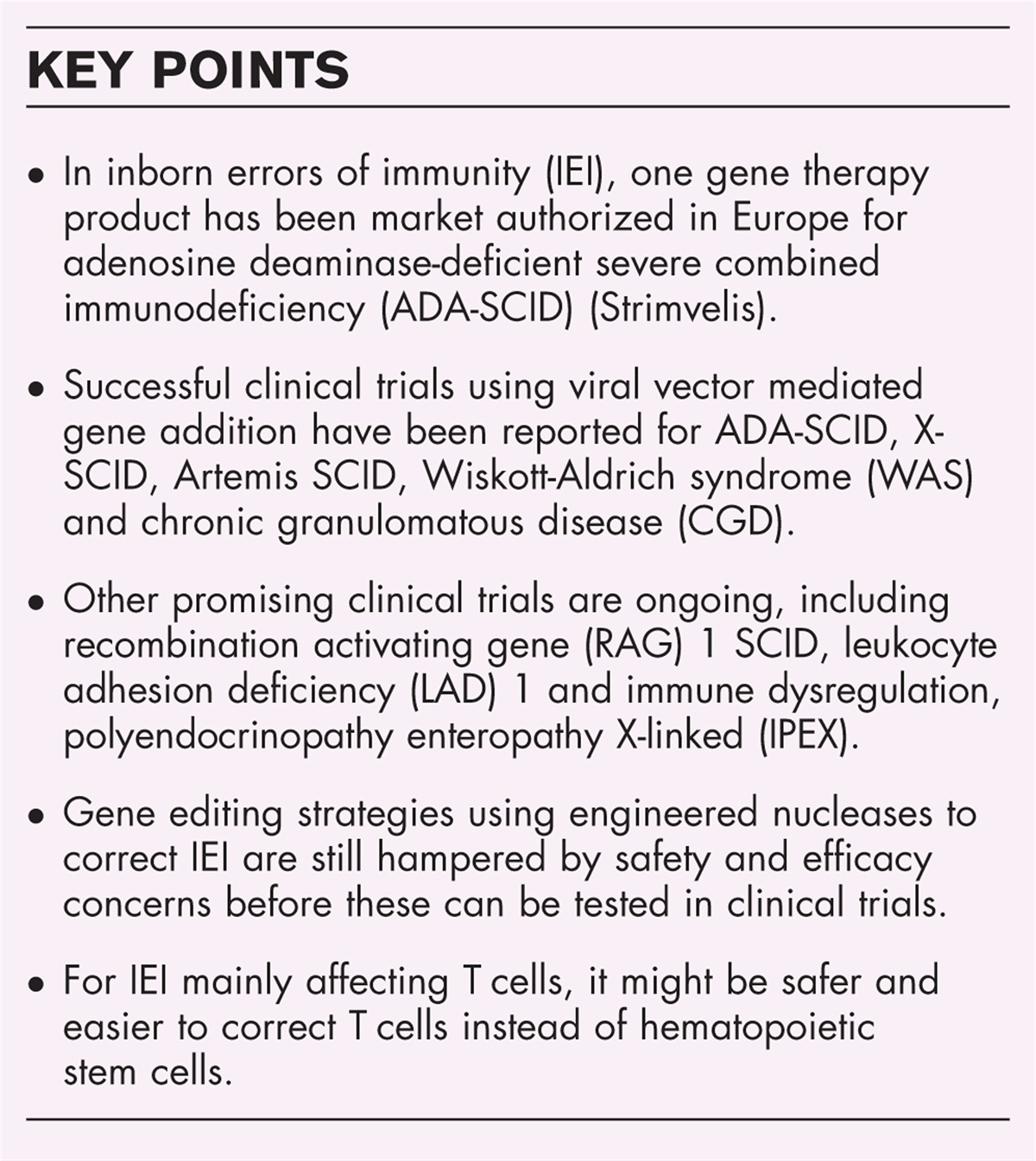 Advances in gene therapy for inborn errors of immunity