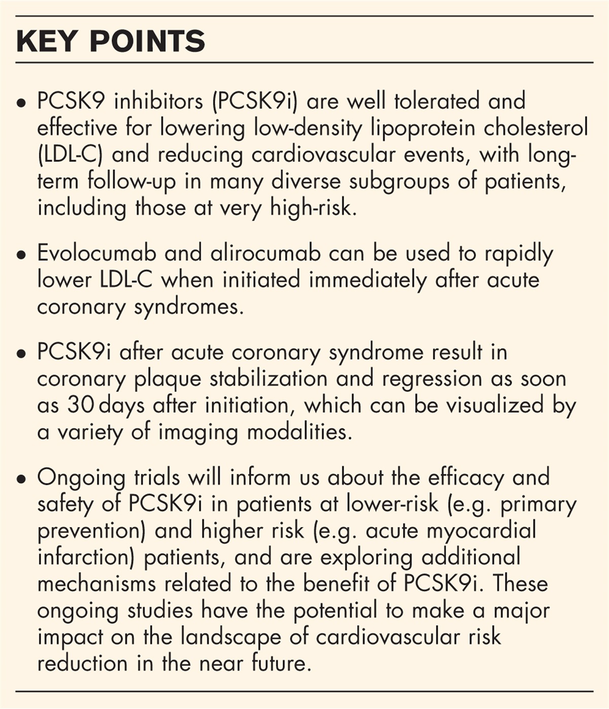 Ups and downs in PCSK9 inhibition in the cardiovascular arena: a review