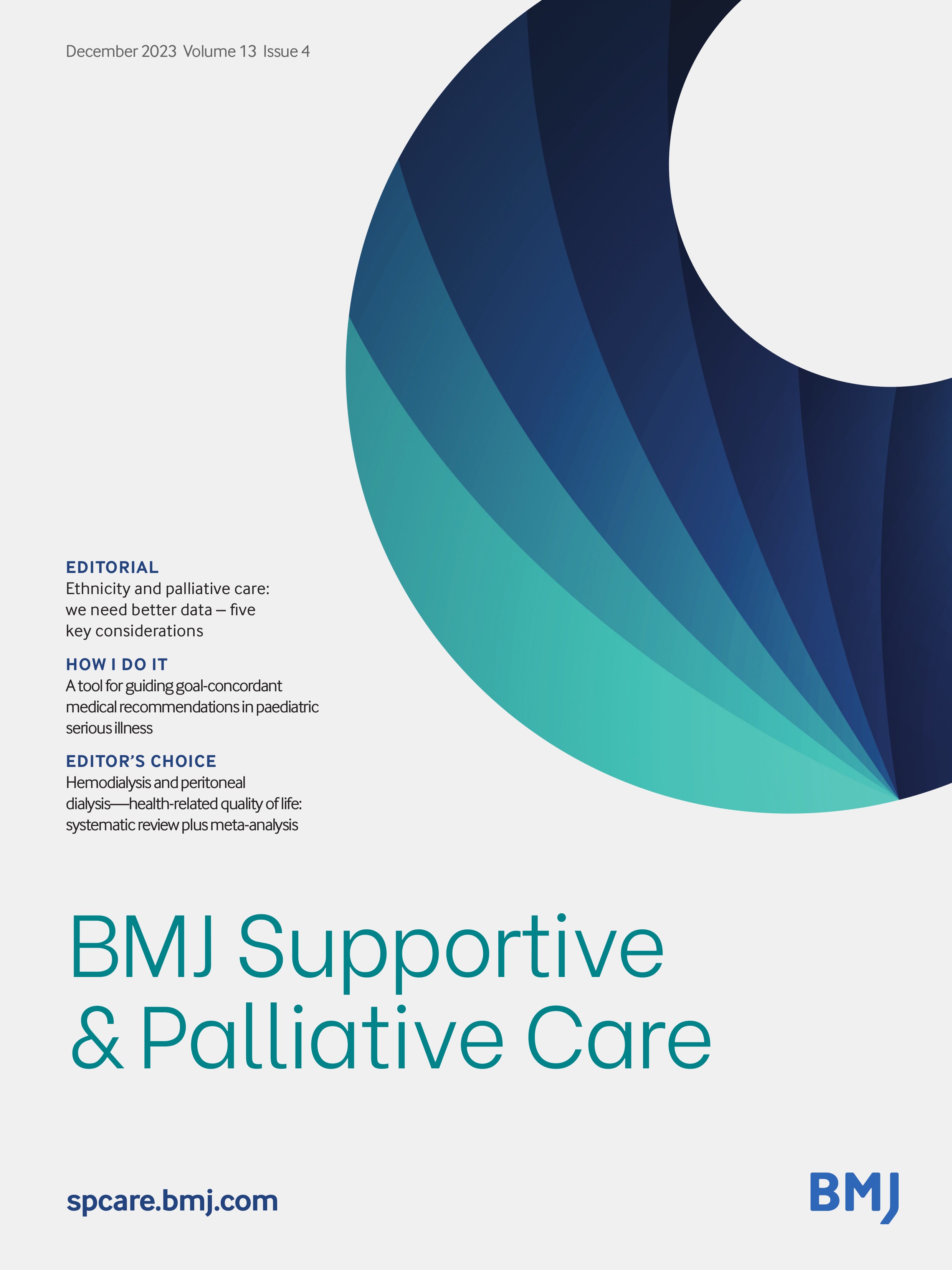 A good death: non-negotiable personal conditions for clinicians, healthcare administrators and support staff