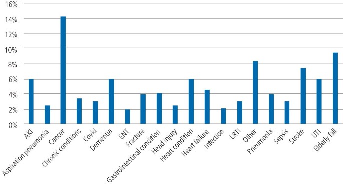 A service evaluation of mouth care referrals for adult inpatients in an acute hospital