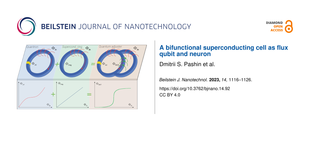 A bifunctional superconducting cell as flux qubit and neuron