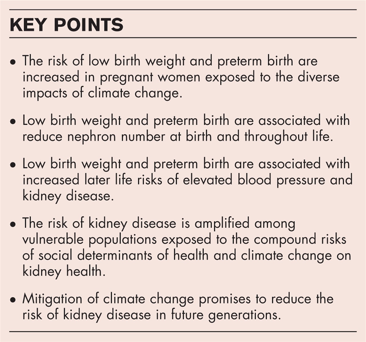 Climate change and its influence in nephron mass