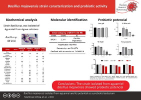 Bacillus mojavensis isolated from aguamiel and its potential as a probiotic bacterium