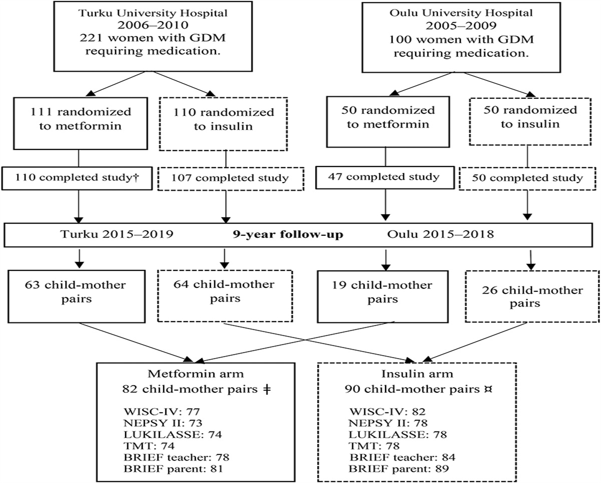 Metformin Versus Insulin for Gestational Diabetes: Cognitive and Neuropsychological Profiles of Children Aged 9 years